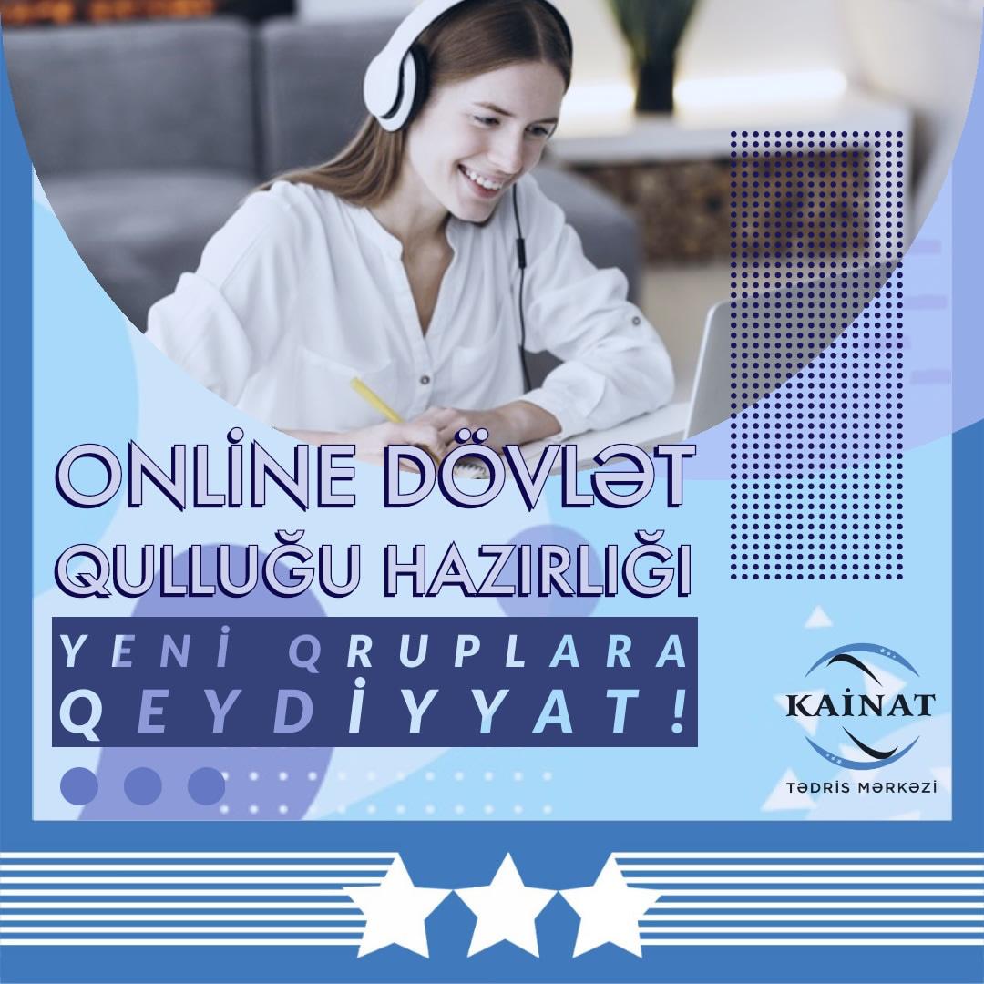 ONLİNE DÖVLƏT QULLUĞU YENİ QRUPLARA QEYDİYYAT BAŞLADI