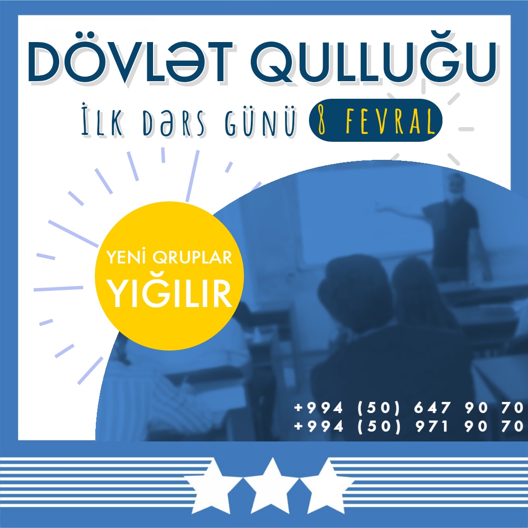 Dövlət qulluğu hazırlığına yeni qruplar yığılır