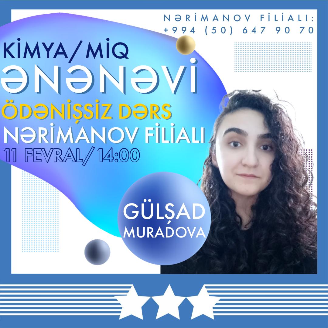 Kimya / MİQ üzrə ənənəvi şəkildə keçiriləcək sınaq dərsi