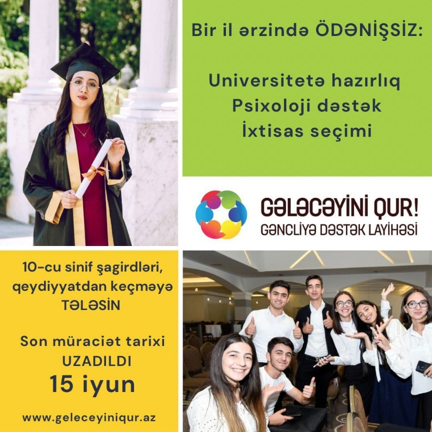 Gələcəyini Qur layihəsinə qeydiyyat başladı.