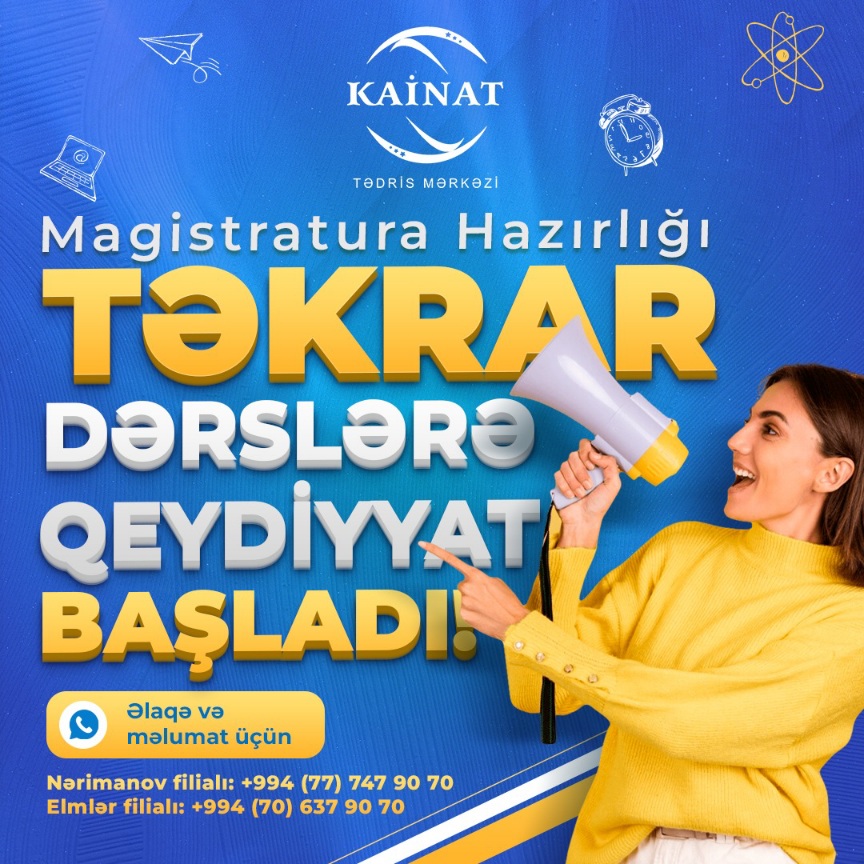 Magistratura hazırlığı üzrə təkrar dərslərə qeydiyyat başladı.