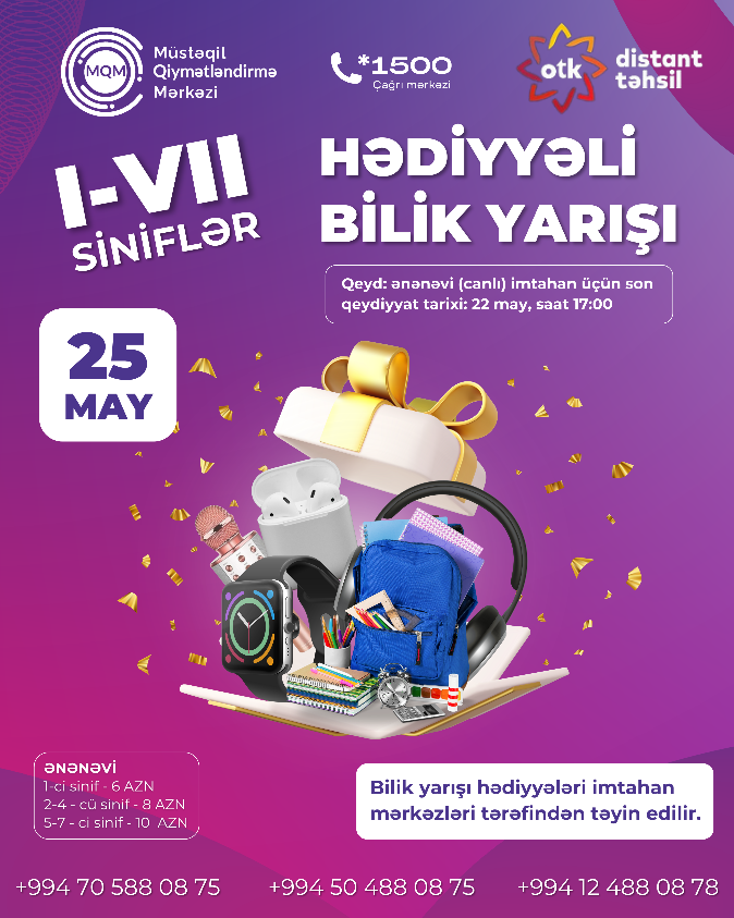Möhtəşəm bilik yarışına hazırsınız??