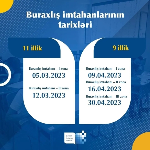 DİM tərəfindən buraxılış imtahanlarının keçiriləcəyi tarixlər açıqlanıb. 