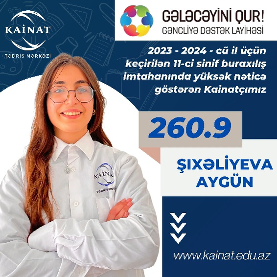 2023 - 2024 - cü il üçün keçirilən 11-ci sinif buraxılış imtahanı üzrə yüksək nəticə göstərən Kainatçılar