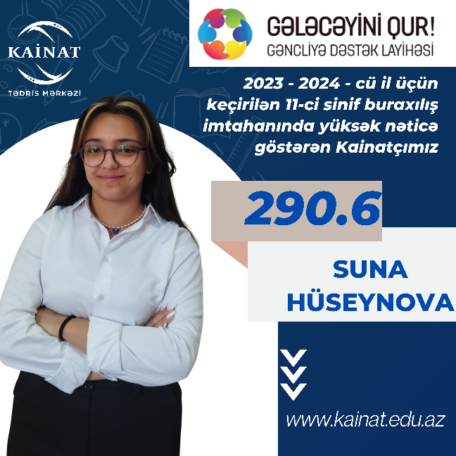 2023 - 2024 - cü il üçün keçirilən 11-ci sinif buraxılış imtahanı üzrə yüksək nəticə göstərən Kainatçılar