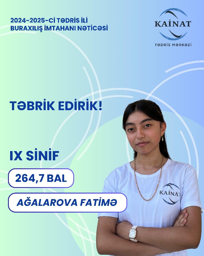 2024 - 2025 - ci il üçün keçirilən IX sinif, buraxılış imtahanında yüksək nəticə göstərən Kainatçılar!